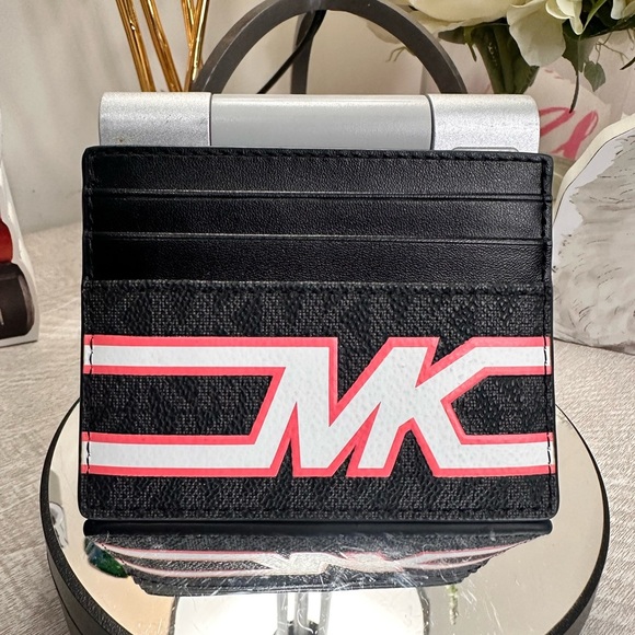 Michael Kors Black and Pink Card Holder - Picture 1 of 4